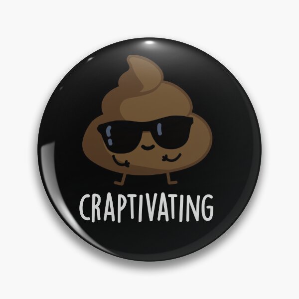 Item preview, Craptivating Funny Poop Puns (Dark BG) designed and sold by punnybone.