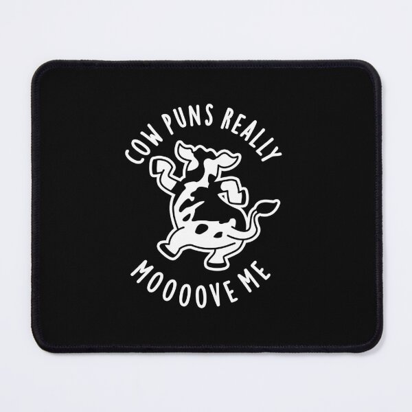 Item preview, Cow Puns Really Mooove Me Funny Animal Puns (Dark BG) designed and sold by punnybone.