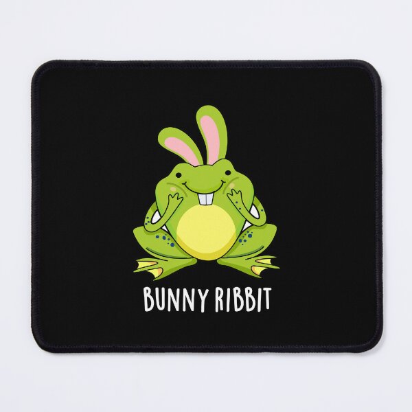 Item preview, Bunny Ribbit Rabbit Funny Frog Puns (Dark BG) designed and sold by punnybone.