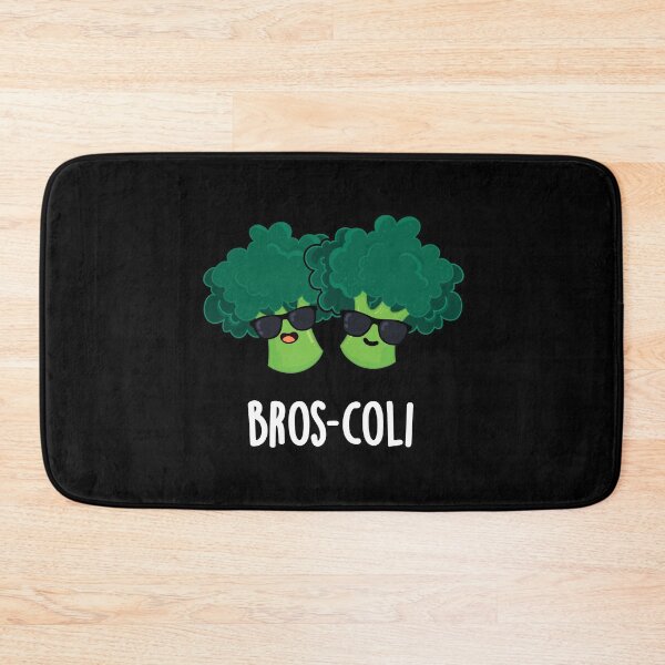 Item preview, Bros-coli Broccoli Funny Veggie Puns (Dark BG) designed and sold by punnybone.