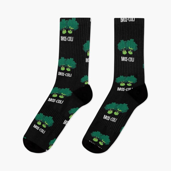 Item preview, Bros-coli Broccoli Funny Veggie Puns (Dark BG) designed and sold by punnybone.