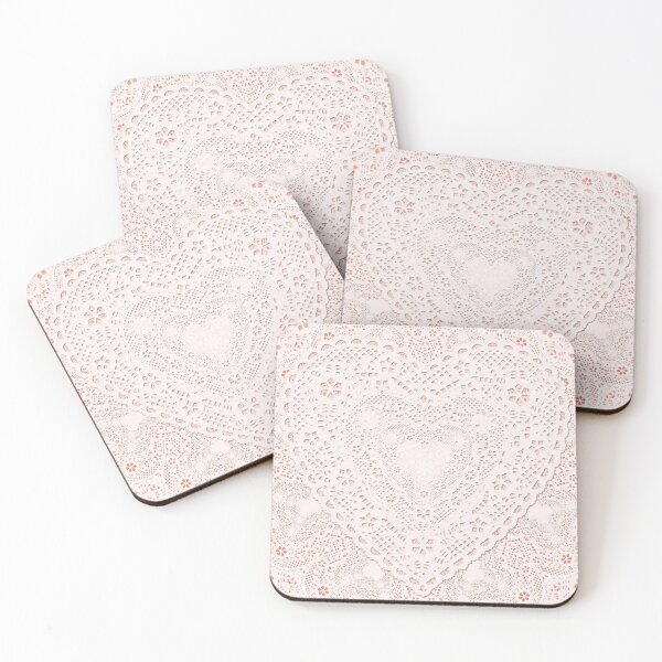 Item preview, Heart  Within a Lace-Look Coral Color   designed and sold by Gravityx9.