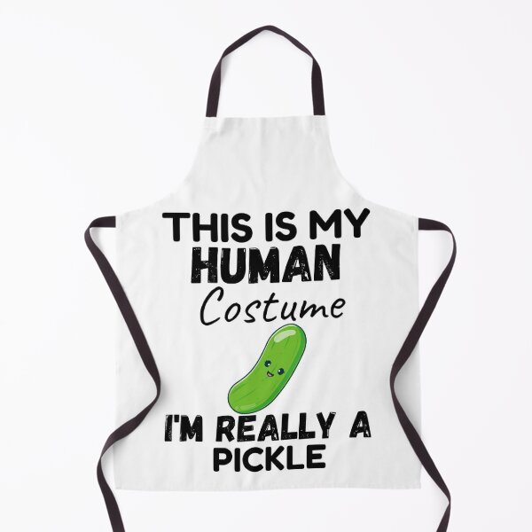 Dill Pickle Humor kitchen apron Just dill with it embroidered apron –  Threaded Stitch