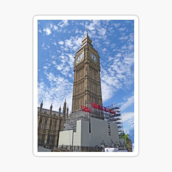 Propping up Big Ben Sticker