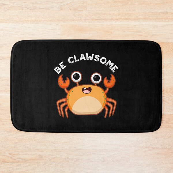 Item preview, Be Clawsome Funny Positive Crab Pun (Dark BG) designed and sold by punnybone.