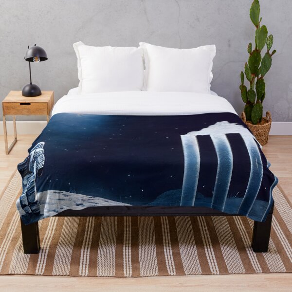 Item preview, A lone astronaut explores the remnants of a lost snowy temple. designed and sold by Jaraz.