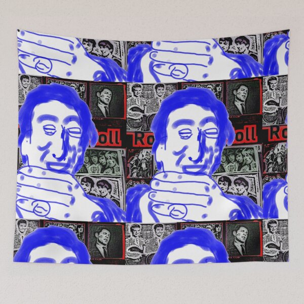 Item preview, drawing with  background Rock And Roll Collage, Oldies, 50's, 60's designed and sold by Vintaged.