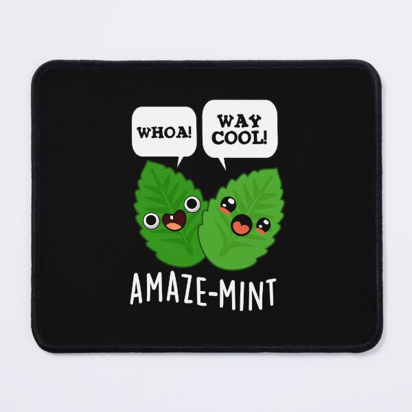 Item preview, Amaze-mint Funny Mint Puns (Dark BG) designed and sold by punnybone.