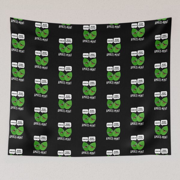 Item preview, Amaze-mint Funny Mint Puns (Dark BG) designed and sold by punnybone.