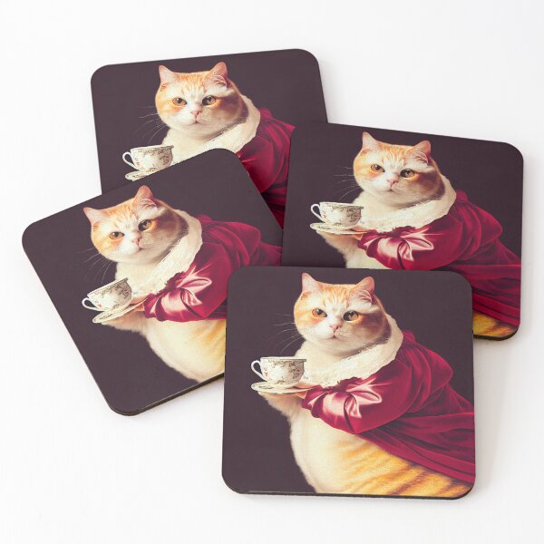 Item preview, Cat and Tea designed and sold by ladarkepoque.