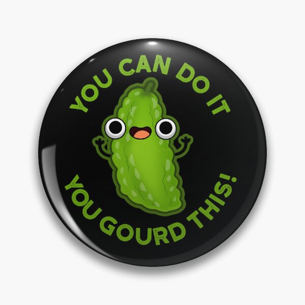 Item preview, You Can Do It You Gourd This Funny Veggie Puns (Dark BG) designed and sold by punnybone.