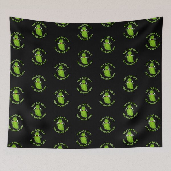 Item preview, You Can Do It You Gourd This Funny Veggie Puns (Dark BG) designed and sold by punnybone.