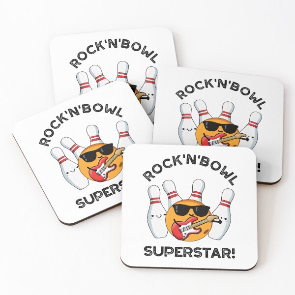 Item preview, Rock And Bowl Superstar Funny Bowling Puns  designed and sold by punnybone.