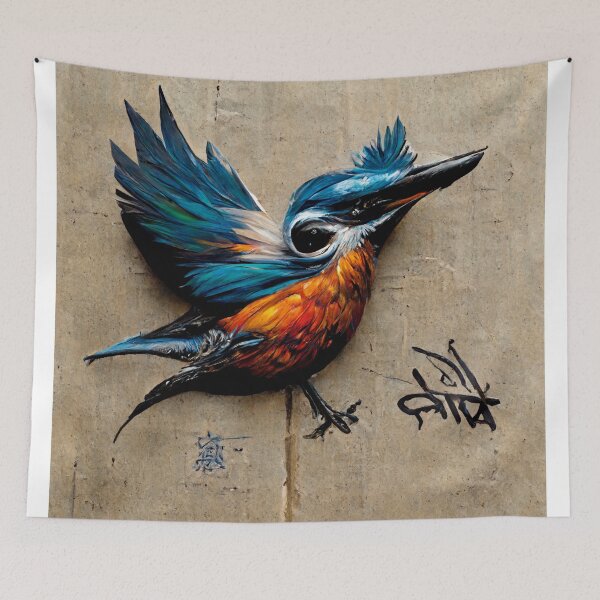 Item preview, A kingfisher bird 2D designed and sold by Ska-futonto.