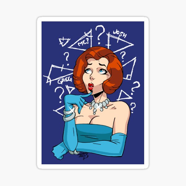 Mathe der Liebes-Dreiecke - verrückte Ex-Freundin keine Wörter Sticker