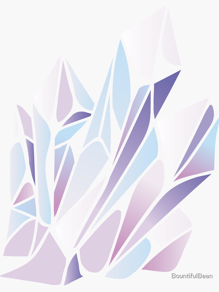 Thumbnail 3 of 3, Sticker, Pink, Purple, and Blue Crystal designed and sold by BountifulBean.
