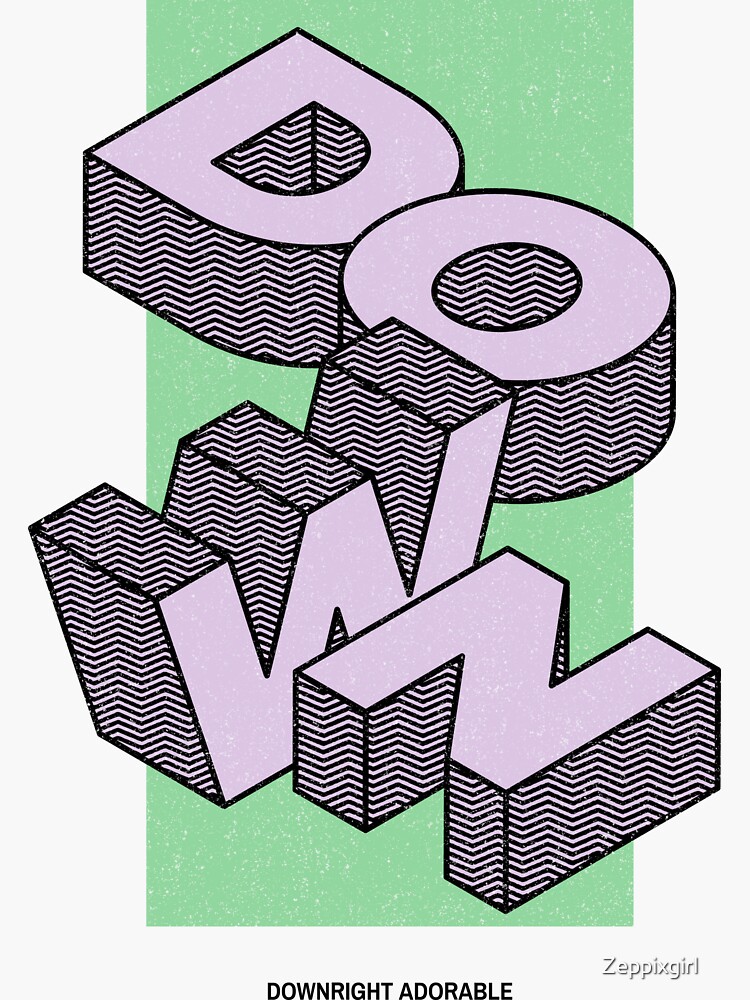 "DOWNRIGHT ADORABLE" Sticker for Sale by Zeppixgirl Redbubble