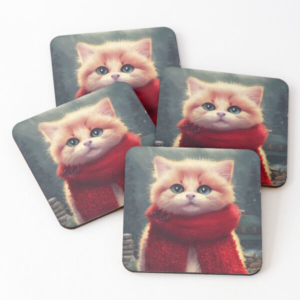 Item preview, Beautiful Cute Ginger Cat In Red Scarf Staring At You designed and sold by Pet Shelter.