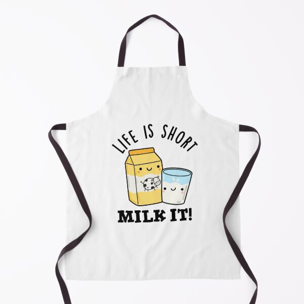 Item preview, LIfe Is Short Milk It Funny Drink Puns  designed and sold by punnybone.