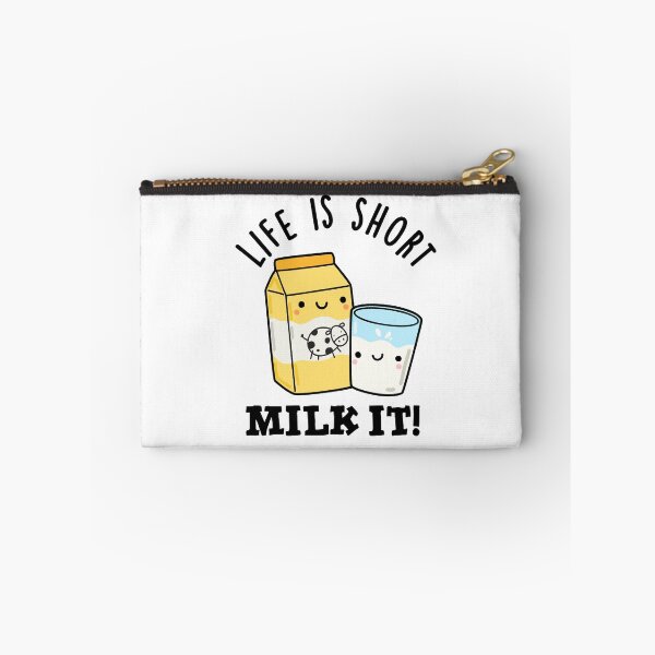 Item preview, LIfe Is Short Milk It Funny Drink Puns  designed and sold by punnybone.