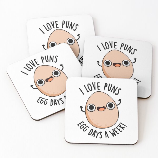 Item preview, I Love Puns Egg Days A Week Funny Food Puns  designed and sold by punnybone.