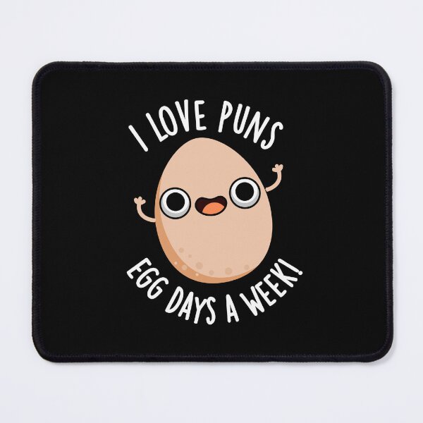 Item preview, I Love Puns Egg Days A Week Funny Food Puns (Dark BG) designed and sold by punnybone.