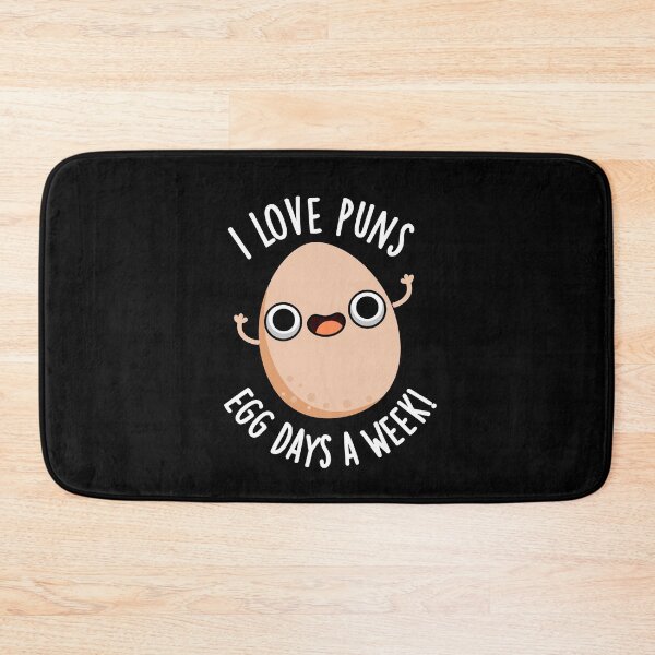 Item preview, I Love Puns Egg Days A Week Funny Food Puns (Dark BG) designed and sold by punnybone.