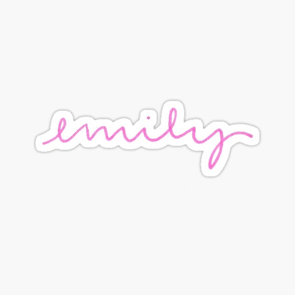 Name Emily Stickers Redbubble - roblox logo pink sticker by emily