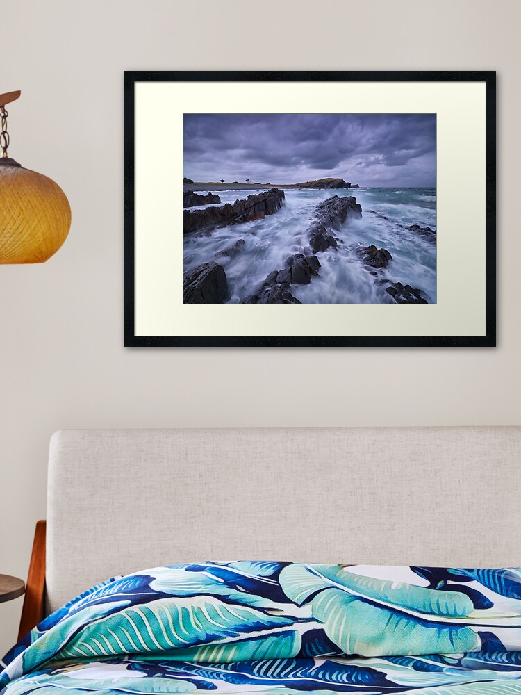 Framed Art Print, Stormy Evening, Cresent Head, New South Wales, Australia designed and sold by Michael Boniwell