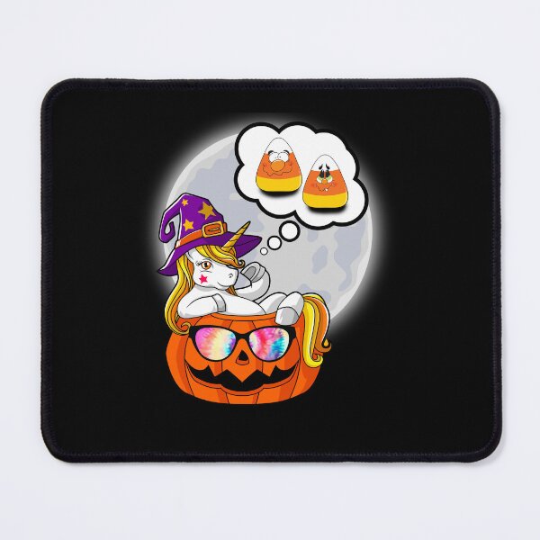 Item preview, Cute Candy Corn Unicorn pumpkin rainbows Halloween witch hat designed and sold by Mac Store.