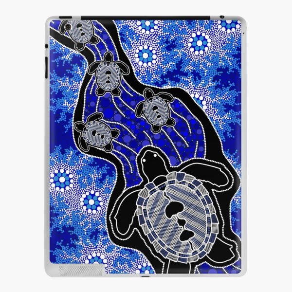 Authentic Aboriginal Art - Baby Sea Turtles iPad Skin