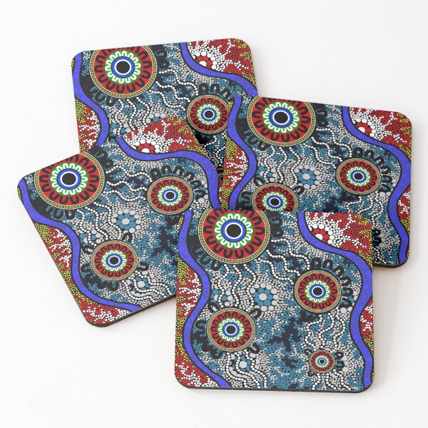 Item preview, Authentic Aboriginal Art - Camping Dots designed and sold by HogarthArts.