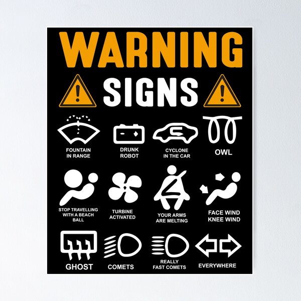 Dashboard Warning Lights Posters for Sale