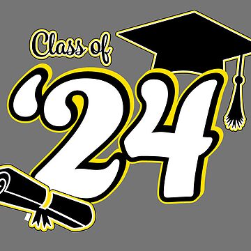 Class of 2024 Graduation Design (Red and Black) Sticker for Sale by  SavsSparkleShop