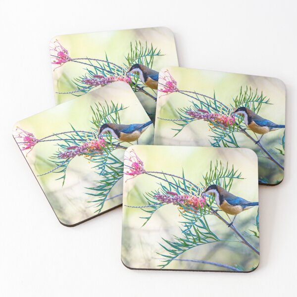 Item preview, Eastern Spinebill in Grevillea designed and sold by Kathie Thomas.