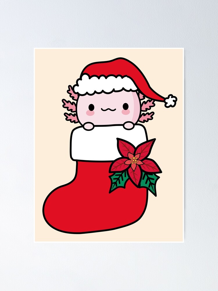 Funny Christmas Axolotl - Christmas Axolotl - Posters and Art
