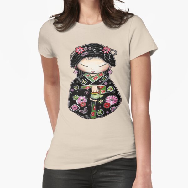 Little Green Teapot for colour Fitted T-Shirt