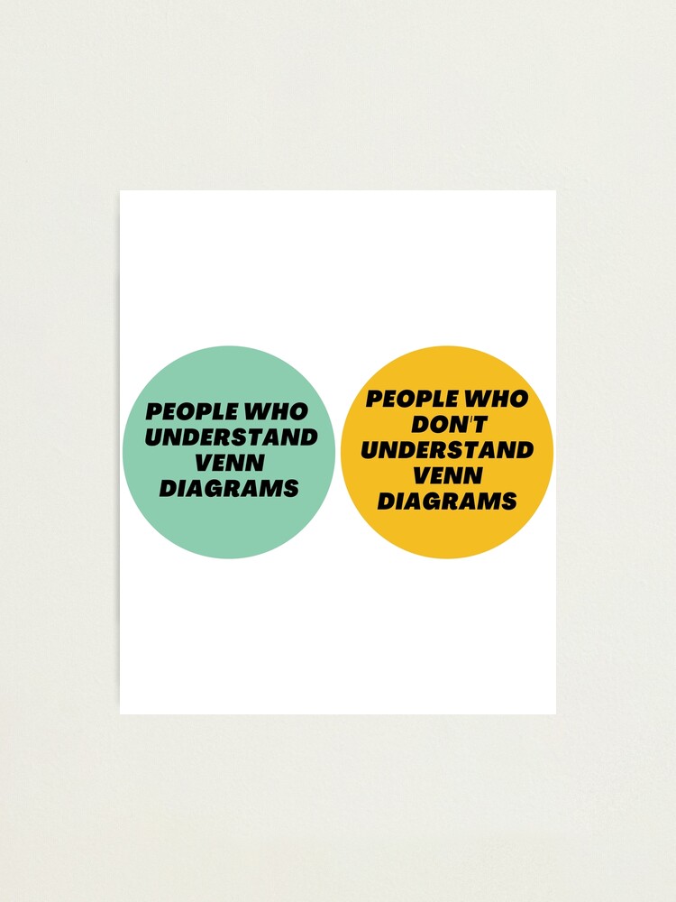 Venn Diagram People Who Understand Venn Diagrams Vs People Who Dont