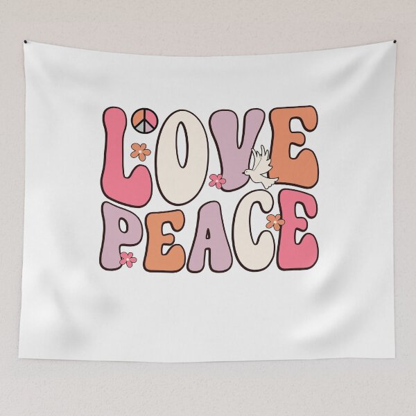 Item preview, Love And Peace 70s Retro Groovy Sticker designed and sold by KGN  CREATIVITY.