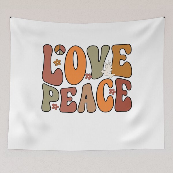 Item preview, Love And Peace 70s Retro Groovy Sticker designed and sold by KGN  CREATIVITY.