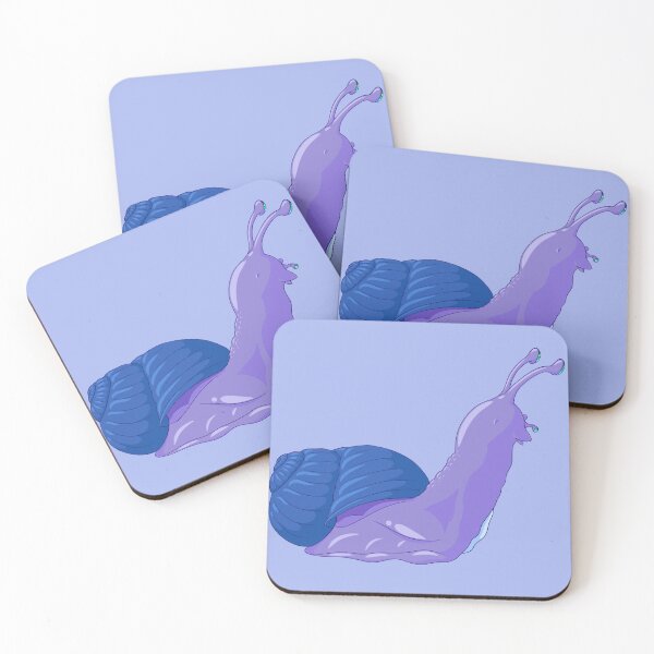 Item preview, Busy Cute Blue Shelled Snail designed and sold by TheFoxyWolfShop.