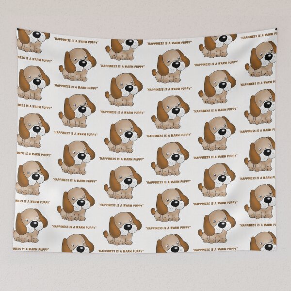 Item preview, " HAPPINESS IS A WARM PUPPY " DOG DESIGN  designed and sold by findsbyjune374.