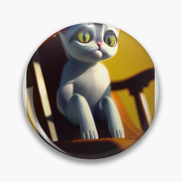 Item preview, Big eyed kitten on chair designed and sold by zorropriest.