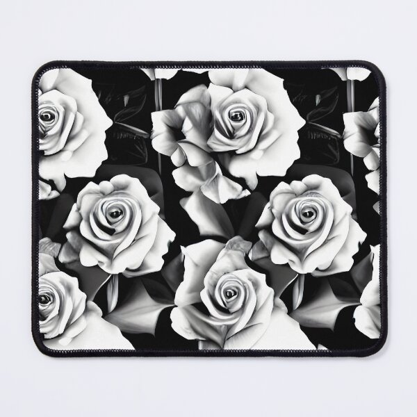 Item preview, Black and White modern roses pattern designed and sold by patterncrow.
