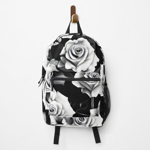 Item preview, Black and White modern roses pattern designed and sold by patterncrow.