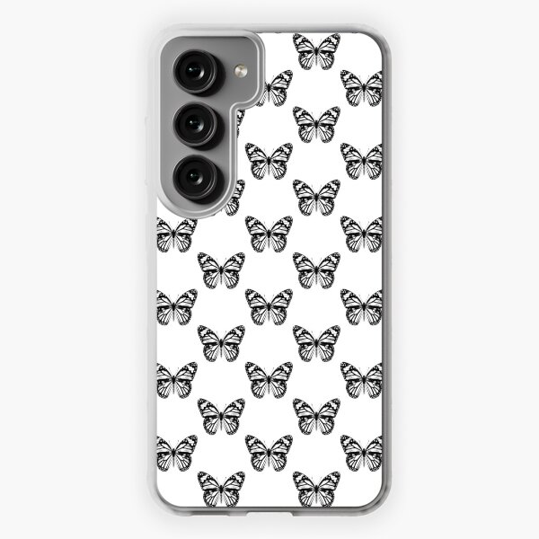 Monarch Butterfly Pattern | Monarch Butterfly | Vintage Butterflies | Butterfly Patterns | Black and White | Samsung Galaxy Soft Case