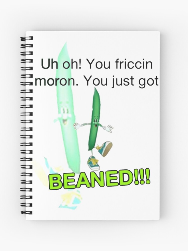 Beaned Spiral Notebook By Danklin Redbubble