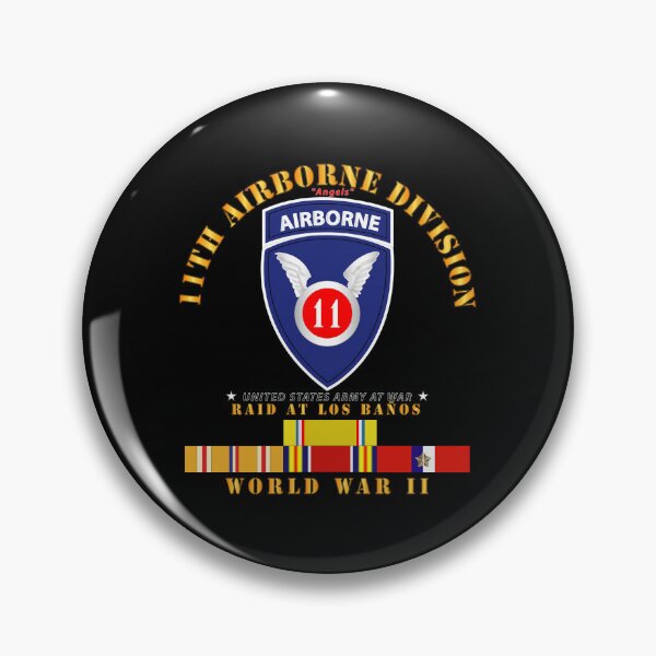 Item preview, Army - 11th Airborne Division - Raid at Los Baños - WWII w PAC SVC designed and sold by Military Insignia Products.