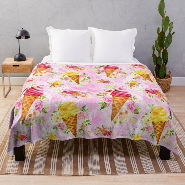 Artikelvorschau, Beach Time Watercolor Icecream Cones entworfen und verkauft von Rainbows Galore.