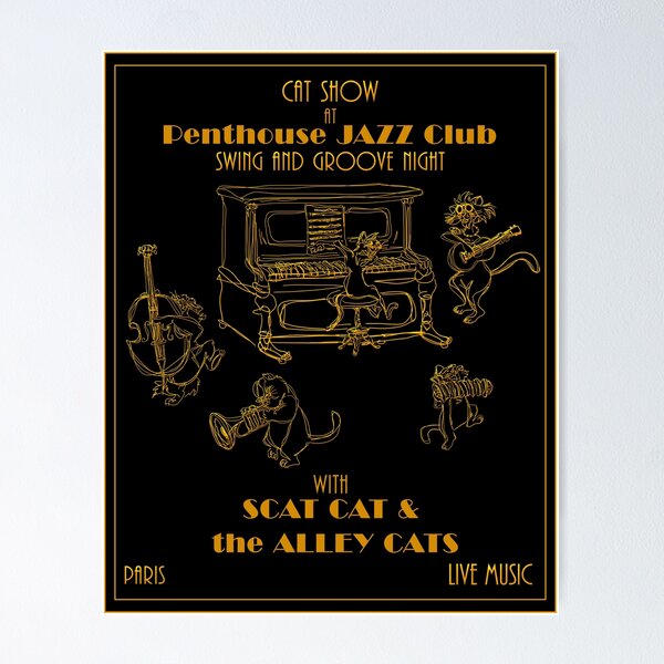 Item preview,  Retrò Jazz Cat-Show designed and sold by CatchThePeach.